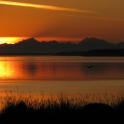 Východ slunce za peřejemi