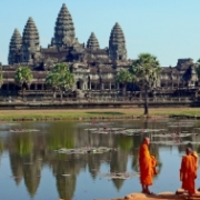 Angkor Vat v Kambodži