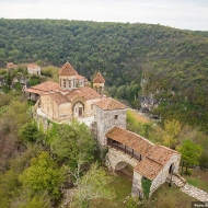 Chrámy a kláštery gruzínské Mestie a Svanetie z ptačího pohledu