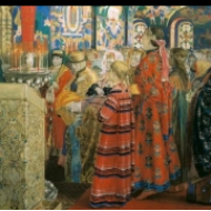 Ruské ženy 17. století v chrámu