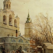 Jaroslavl, před chrámem, M. J. Villie, 1880
