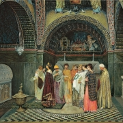 Ranní návštěva císařovny hrobů předků v Mauzoleu Gally Placidie