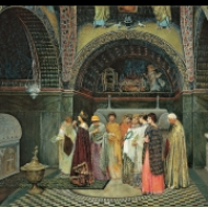 Ranní návštěva císařovny hrobů předků v Mauzoleu Gally Placidie