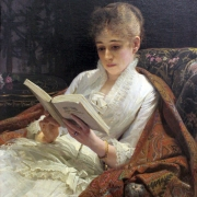 Dívka s knihou, 1881