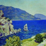 Pohled z Vlaštovčího hnízda, Krym (1924)