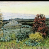 Pohled z okna jídelny, Rjabovo (1919)
