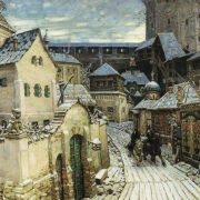 Poslové. Brzy ráno v kremlu. Počátek 17. století (1913)