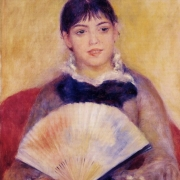 Dívka s vějířem ( Alphonsine Fournaise)(1880)