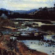 Krajina s loďkou (1875)