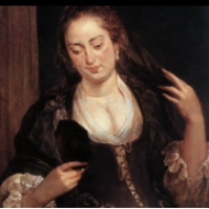 Žena se zrcadlem (1640)