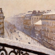 Haussmanův bulvár, sníh (1880)