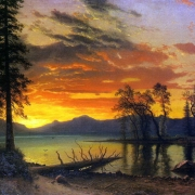 Západ slunce na řekou