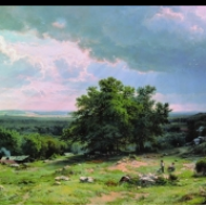 Krajina v okolí Düsseldorfu (1865)