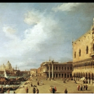 Pohled na dóžecí palác, Benátky