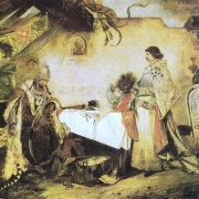 Setkání Jiřího z Poděbrad s Matyášem Korvínem (1878)