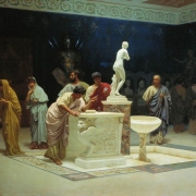 V přijímacím sále u patrona (1890)