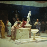 V přijímacím sále u patrona (1890)