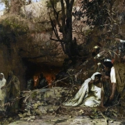Pronásledovaní křesťané u vchodu do katakomb (1874)