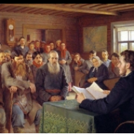 Nedělní čtení ve venkovské škole (1895)