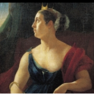 Portrét J. S. Semjonovové v roli Kleopatry