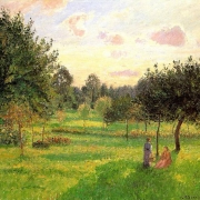 Západ slunce v Eragny (1897)