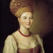 Portrét neznámé selky v ruském kroji (1784)