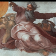 Stvoření slunce a měsíce (detail)