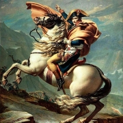 Napoleon při přechodu Alp Velkým sv. Bernardem (1801)
