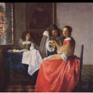 Děvče se sklenicí vína