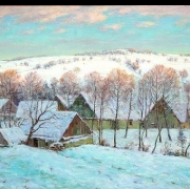 Zimní slunko zapadá