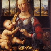 Madona s karafiátem