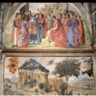 Levá stěna kaple Sassetti