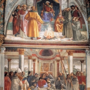 Pravá stěna kaple Sassetti