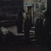 Kristus a jeho učedníci vycházejí po poslední večeři v Getsemanské zahradě (1889)
