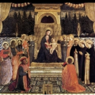 Madona s dítětem a světci, oltář ze San Marco, Florencie