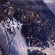 Suvorov překračuje Alpy