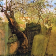 Židovský hřbitov v Praze, studie (1858)
