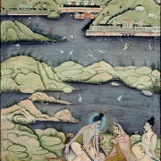 Ráma, Síta a Lakšmán na břehu řeky