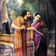 Ardžuna a Subádra, z ilustrací k eposu Mahabhárata