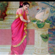 Hansa Damajanthí, z ilustrací k eposu Mahabhárata