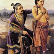 Král Šantánu a Matjagandí, z ilustrací k eposu Mahabhárata