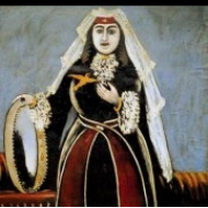 Gruzínská žena s tamburínou