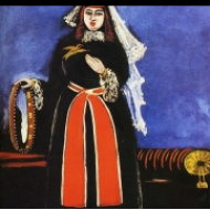 Gruzínská žena s tamburínou