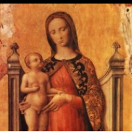 Marie s dítětěm na trůně (1460)