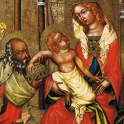 Klanění tří králů (před rokem 1350), výřez