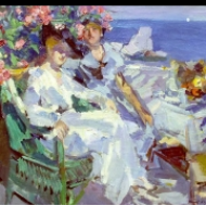 Dvě dámy na terase