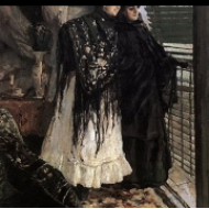 Na balkoně, španělské ženy Leonora a Ampara