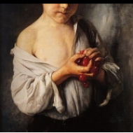 Chlapec s třešněmi