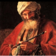 Orientální muž s dýmkou