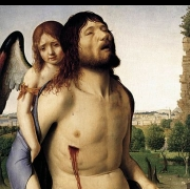 Kristus podpíraný andělem